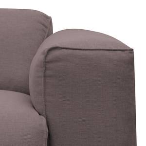 Ecksofa Hudson V Webstoff Webstoff Milan: Grau-Braun - Longchair davorstehend rechts