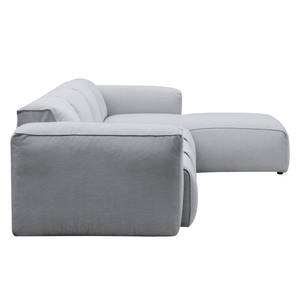 Ecksofa Hudson V Webstoff Webstoff Milan: Hellgrau - Longchair davorstehend rechts