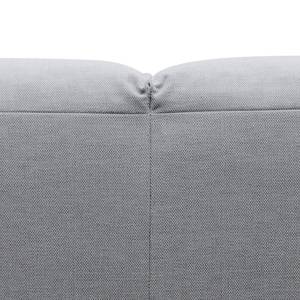 Canapé d'angle Hudson V Tissu Tissu Milan : Gris clair - Méridienne courte à gauche (vue de face)