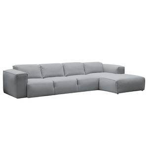 Ecksofa Hudson V Webstoff Webstoff Anda II: Silber - Longchair davorstehend rechts