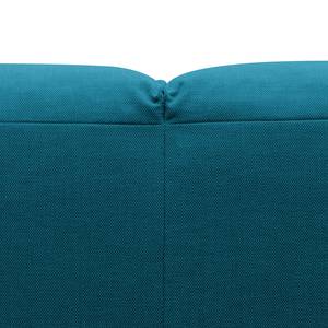 Hoekbank Hudson V geweven stof Geweven stof Anda II: Turquoise - Longchair vooraanzicht rechts