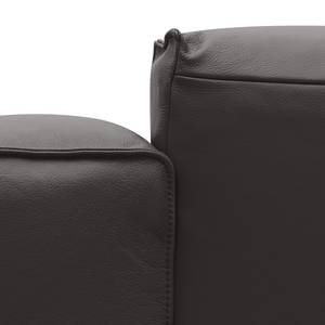 Canapé d'angle Hudson VI Cuir véritable - Cuir véritable Neka : Gris - Angle à droite (vu de face)