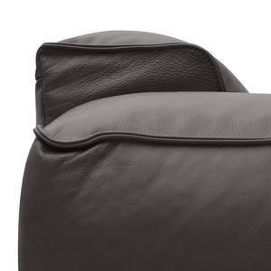 Canapé d'angle Hudson VI Cuir véritable - Cuir véritable Neka : Gris - Angle à droite (vu de face)