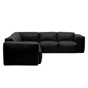 Ecksofa Hudson VI Echtleder Echtleder Neka: Schwarz - Ecke davorstehend rechts