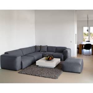 Ecksofa Hudson VI Webstoff Webstoff Milan: Anthrazit - Ecke davorstehend rechts