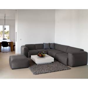 Ecksofa Hudson VI Webstoff Webstoff Anda II: Anthrazit - Ecke davorstehend links