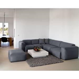 Ecksofa Hudson VI Webstoff Webstoff Milan: Anthrazit - Ecke davorstehend links