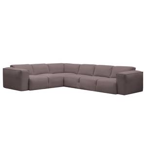 Ecksofa Hudson VI Webstoff Webstoff Milan: Grau-Braun - Ecke davorstehend links