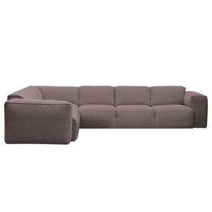 Ecksofa Hudson VI Webstoff Webstoff Milan: Grau-Braun - Ecke davorstehend links