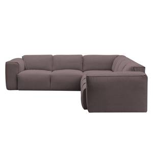 Ecksofa Hudson VI Webstoff Webstoff Milan: Grau-Braun - Ecke davorstehend links