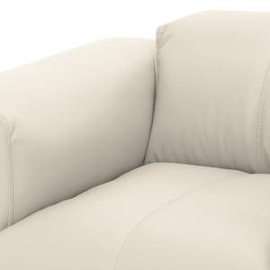 Hoekbank HUDSON 1-zits + chaise longue Echt leer Neka: Crèmekleurig - Longchair vooraanzicht links