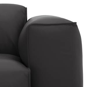 Hoekbank HUDSON 1-zits + chaise longue Echt leer Neka: Grijs - Longchair vooraanzicht links