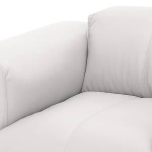 Ecksofa HUDSON 1-Sitzer mit Longchair Echtleder Neka: Weiß - Longchair davorstehend links