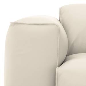 Ecksofa HUDSON 1-Sitzer mit Longchair Echtleder Neka: Creme - Longchair davorstehend rechts