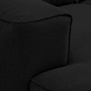 Ecksofa Hudson VII Webstoff Webstoff Saia: Anthrazit - Longchair davorstehend links