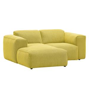 Ecksofa Hudson VII Webstoff Webstoff Milan: Gelb - Longchair davorstehend links