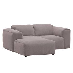 Ecksofa Hudson VII Webstoff Webstoff Milan: Grau-Braun - Longchair davorstehend links