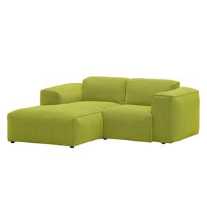 Ecksofa Hudson VII Webstoff Webstoff Anda II: Grün - Longchair davorstehend links