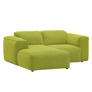 Ecksofa Hudson VII Webstoff Webstoff Anda II: Grün - Longchair davorstehend links