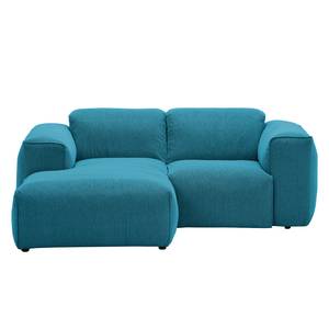 Hoekbank Hudson VII geweven stof Geweven stof Anda II: Turquoise - Longchair vooraanzicht links