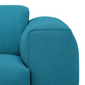 Hoekbank Hudson VII geweven stof Geweven stof Anda II: Turquoise - Longchair vooraanzicht links