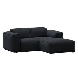 Ecksofa Hudson VII Webstoff Webstoff Saia: Anthrazit - Longchair davorstehend rechts