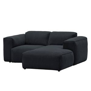 Ecksofa Hudson VII Webstoff Webstoff Saia: Anthrazit - Longchair davorstehend rechts