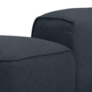 Ecksofa HUDSON 1-Sitzer mit Longchair Webstoff Anda II: Grau - Longchair davorstehend rechts