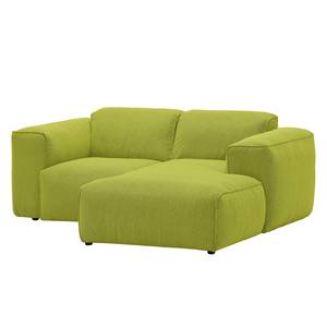 Ecksofa Hudson VII Webstoff Webstoff Anda II: Grün - Longchair davorstehend rechts