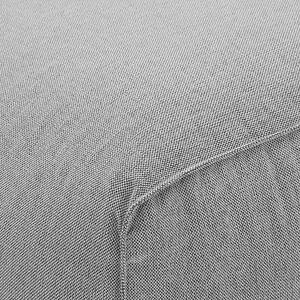 Canapé d'angle Hudson VII Tissu Tissu Saia: Gris clair - Méridienne courte à droite (vue de face)