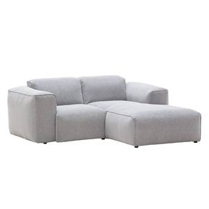 Ecksofa Hudson VII Webstoff Webstoff Saia: Hellgrau - Longchair davorstehend rechts