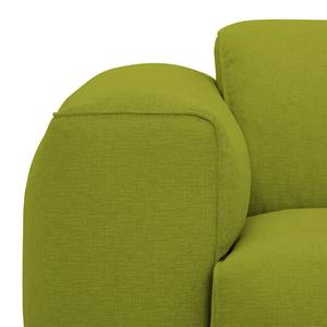 Hoekbank HUDSON met chaise longue Geweven stof Anda II: Groen - Longchair vooraanzicht links