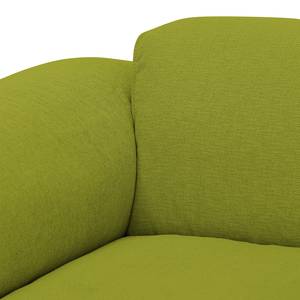 Ecksofa HUDSON mit Chaiselongue Webstoff Anda II: Grün - Longchair davorstehend links