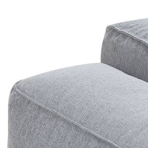 Ecksofa HUDSON mit Chaiselongue Webstoff Saia: Hellgrau - Longchair davorstehend links