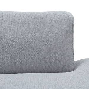 Ecksofa HUDSON mit Chaiselongue Webstoff Saia: Hellgrau - Longchair davorstehend links