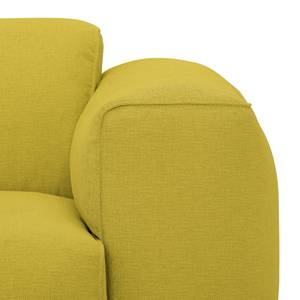 Ecksofa HUDSON mit Chaiselongue Webstoff Milan: Gelb - Longchair davorstehend rechts