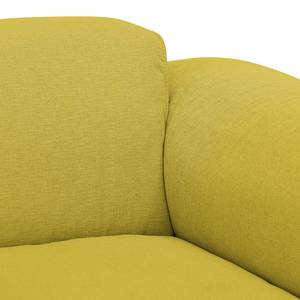 Ecksofa HUDSON mit Chaiselongue Webstoff Milan: Gelb - Longchair davorstehend rechts