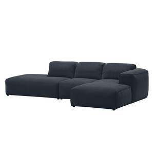 Ecksofa HUDSON mit Chaiselongue Webstoff Anda II: Grau - Longchair davorstehend rechts