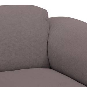 Ecksofa HUDSON mit Chaiselongue Webstoff Milan: Grau-Braun - Longchair davorstehend rechts