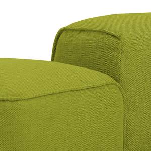 Hoekbank HUDSON met chaise longue Geweven stof Anda II: Groen - Longchair vooraanzicht rechts