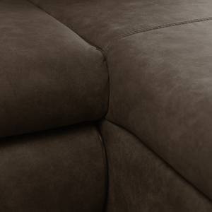 Ecksofa Infinity (mit Schlaffunktion) Antiklederlook - Espresso - Longchair davorstehend rechts