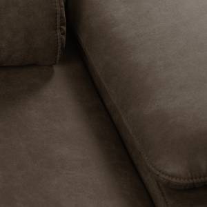 Ecksofa Infinity (mit Schlaffunktion) Antiklederlook - Espresso - Longchair davorstehend rechts