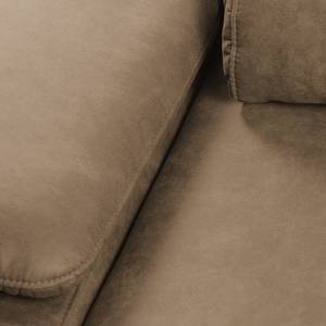 Canapé d'angle convertible Infinity Aspect cuir vieilli - Limon - Méridienne courte à gauche (vue de face)