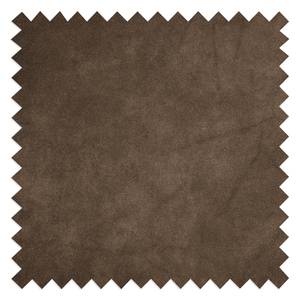 Canapé d'angle Inywa Aspect cuir antique - Microfibre Priya: Marron - Avec fonction couchage