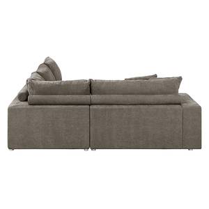 Ecksofa Jefferson Webstoff Hocker davorstehend rechts - Hellbraun