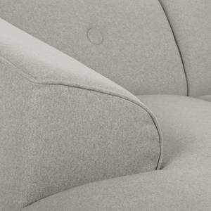 Canapé d'angle Jelsa Tissu - Gris - Méridienne courte à gauche (vue de face)