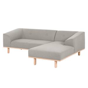 Ecksofa Jelsa Webstoff Webstoff - Grau - Longchair davorstehend rechts