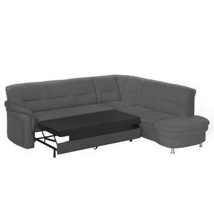 Ecksofa Kabalo Webstoff Dunkelgrau - Relaxfunktion