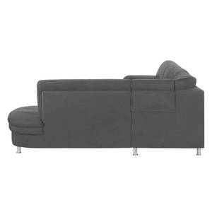 Ecksofa Kabalo Webstoff Dunkelgrau - Relaxfunktion