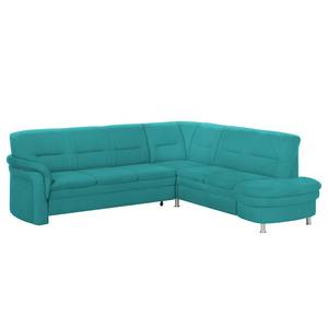 Ecksofa Kabalo Webstoff Petrol - Relaxfunktion